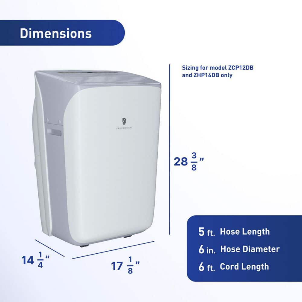Friedrich 12,000 BTU White Portable Air Conditioner with WiFi and Remote