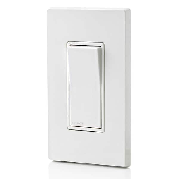 15 Amp Single Pole Decora/Rocker Light Switch, White Bulk Pack (100 pack)-05601-PPW