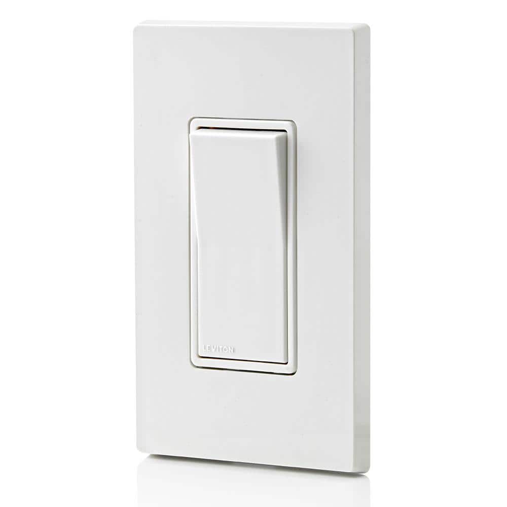 White Steel Single Pole Rocker Switch