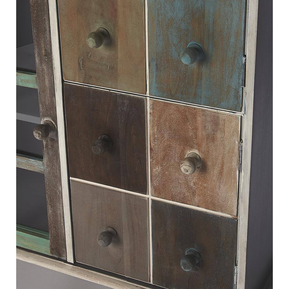 Gray Poplar Hardwood Accent Chest with Extra Deep Drawer