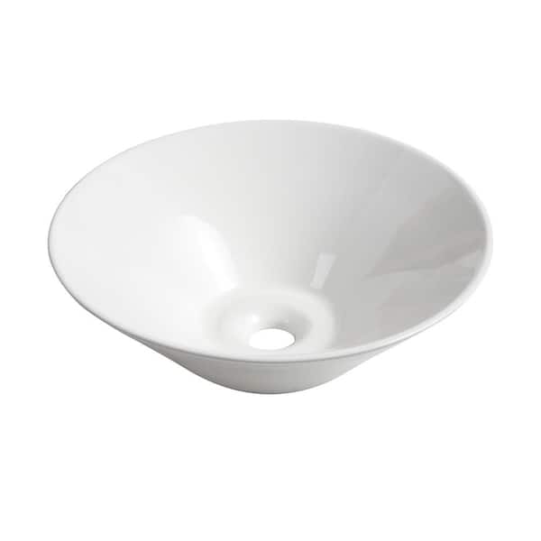 16.7 in. W x 16.7 in. D Ceramic Vanity Top in White