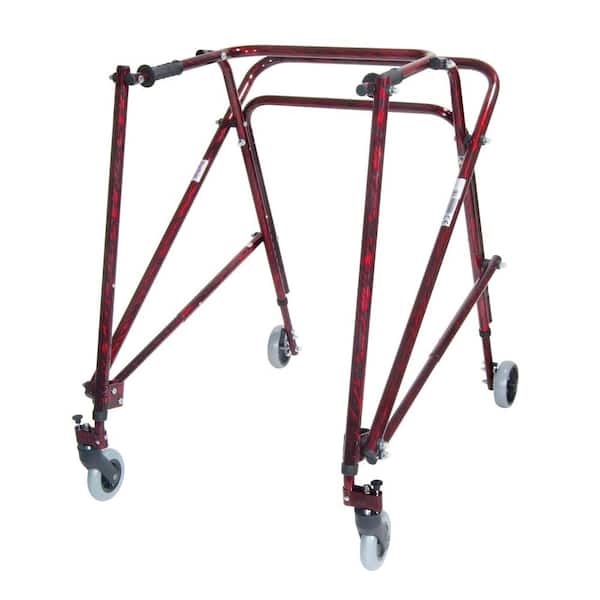 Drive Nimbo Rehab Lightweight Posterior Posture Walker for Adult in Flame Red