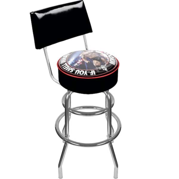 Trademark WWE The Rock Padded Swivel Bar Stool with Back II