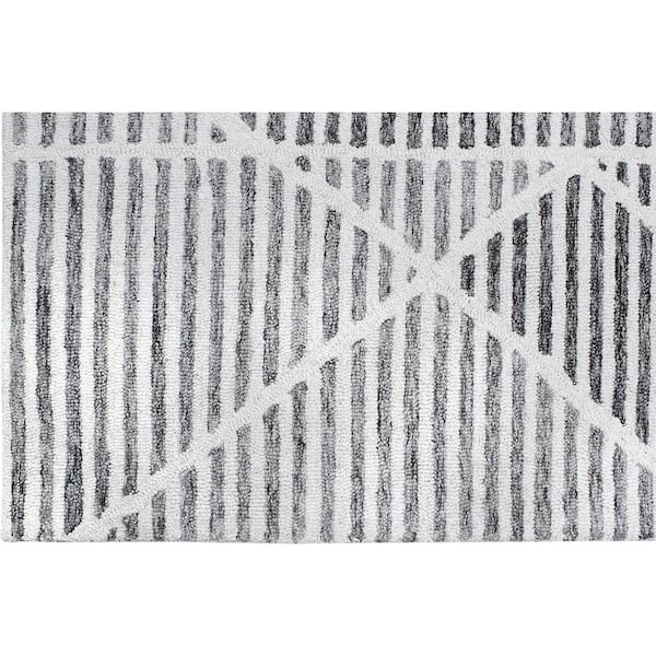 C1677 Ivory 8 ft. 6 in. x 11 ft. 6 in. Hand Tufted Looped Pile Wool Area Rug