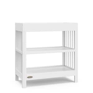 Teddi White Changing Table with Water-Resistant Changing Pad