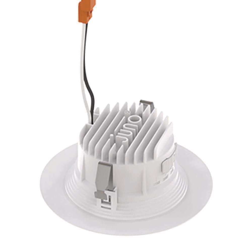 Matte White 4-Inch LED Downlight Trim Kit, 6-Pack
