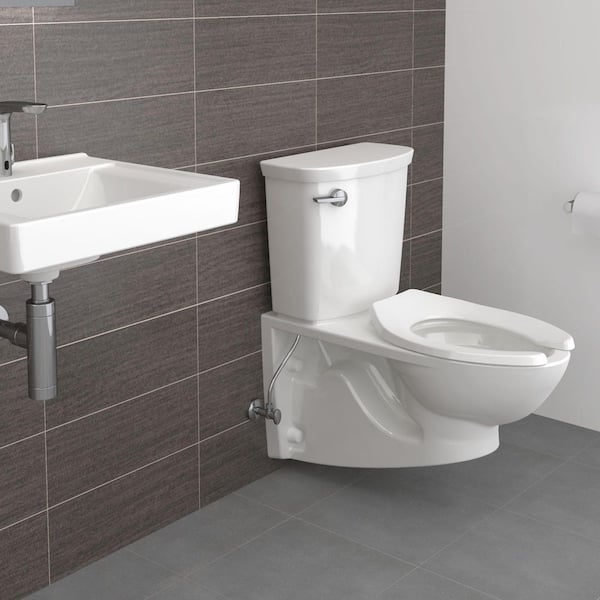 Glenwall VorMax 1.28 GPF Single Flush Toilet with Left Hand Trip Lever in White (Seat Not Included)