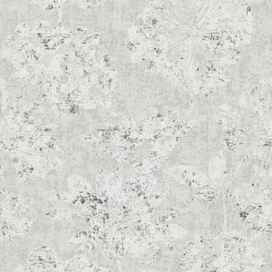 Kala Platinum Floral Non Woven Paper Non-Pasted Metallic Wallpaper