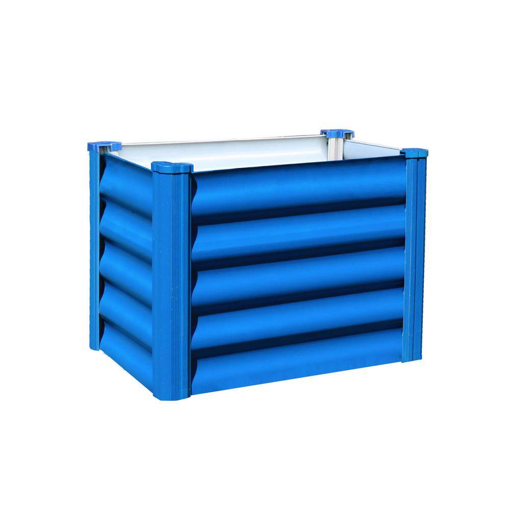 Hakea 1.8 ft. W x 1 ft. D x 1.3 ft. H Blue Galvanized Steel Rectangular Out
