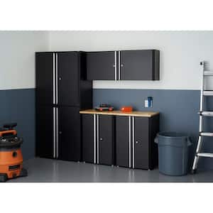 6-Piece Steel Garage Storage System in Black (84 in. W x 75 in. H x 19 in. D)