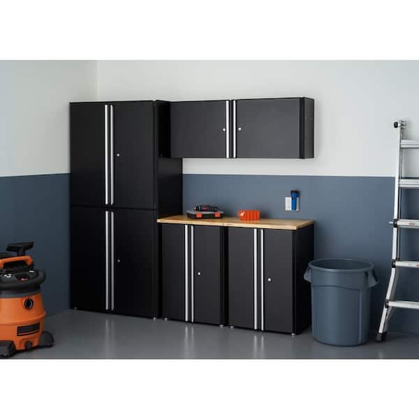 TRINITY 6-Piece Steel Garage Storage System in Black (84 in. W x 75 in. H x 19 in. D)