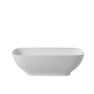 67 in. x 29.5 in. Soaking Bathtub in White with Drain, CUPC Certified