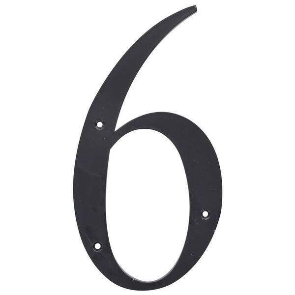 Number Rep6 The Hillman Group 6 in. Black Plastic Number 6 847380 - The Home Depot