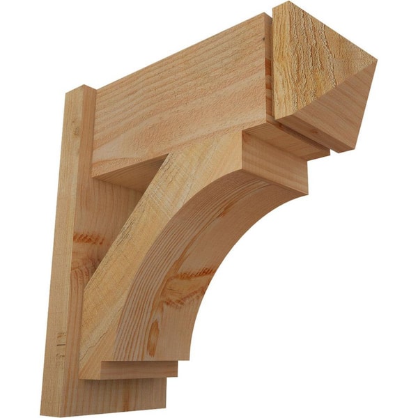 Ekena Millwork 8 in. x 20 in. x 20 in. Douglas Fir Imperial Arts and Crafts Rough Sawn Outlooker