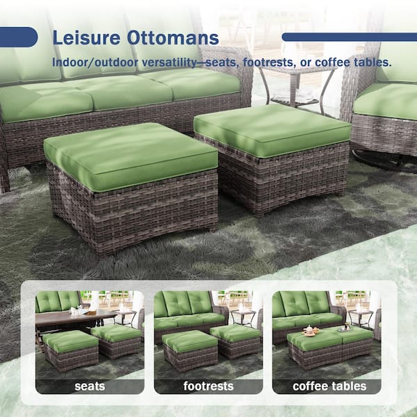 Gardenbee 5-Piece Wicker Outdoor Patio Conversation Set