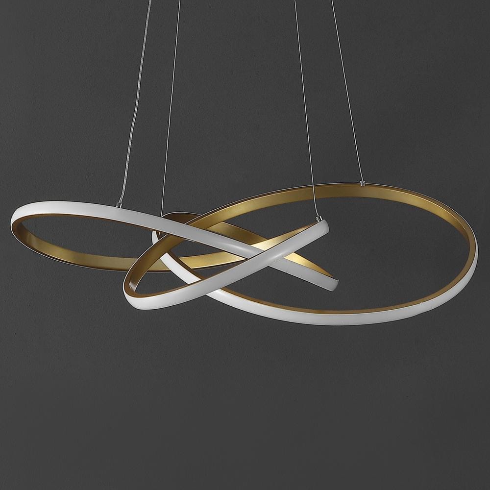 Gold Abstract LED Aluminum Pendant Light