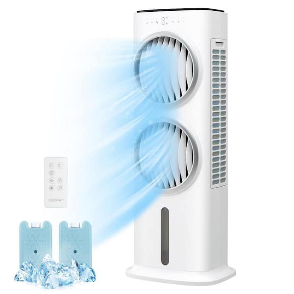 VIVOHOME Portable Evaporative Air Cooler 110V 65W Fan Humidifier with LED  Display and Remote Control Ice Box for Indoor Home Office Dorms ETL Listed