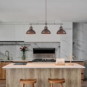 Yuna 3-Light Dome Kitchen Island Pendant Light