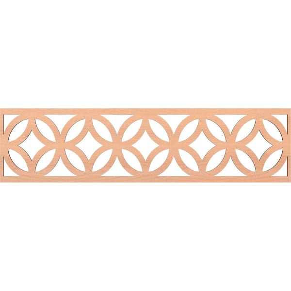 Ekena Millwork Crosby Fretwork 0.25 in. D x 47 in. W x 12 in. L Alder Wood Panel Moulding