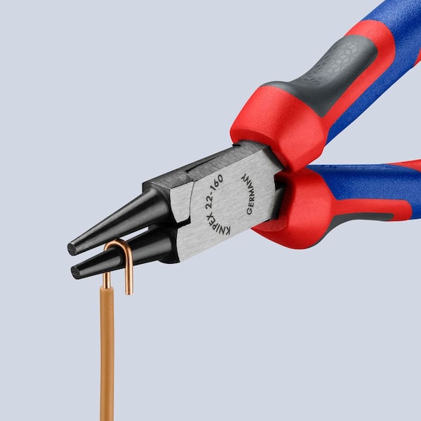 KNIPEX 25 01 160 SB Snipe Nose Side Cutting Pliers  Radio Pliers Plastic Coated Black Atramentized 160 Mm Wt