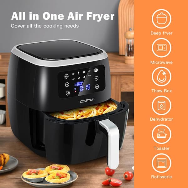 Emerald Air Fryer with Digital LED Touch Display Slide Out Pan 1800 Watts  6.5 L