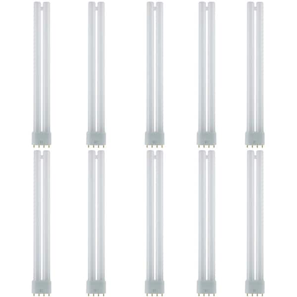 Sunlite 120-Watt Equivalent PL-L 2G11 4-Pin Base CFL Plug In Light Bulb in True White 3500K (10-Pack)