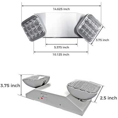 Ciata 75-Watt Equivalent Integrated LED Black Emergency Light with Adjustable Heads and 3.6-Volt Battery (1-Pack) 40944L