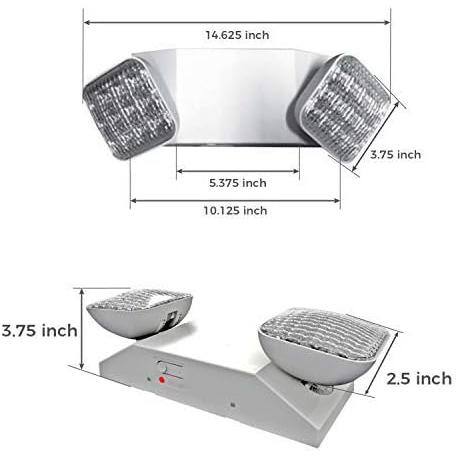 Standard Bright LED Emergency Light | White or Black Housing