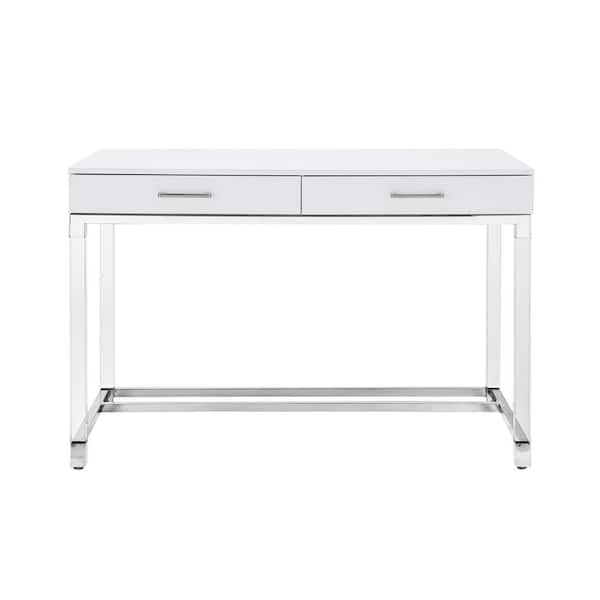 white gloss finish desk