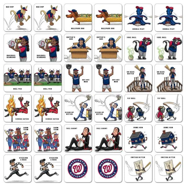 Officially Licensed MLB Logo Series Desk Pad - Washington Nationals