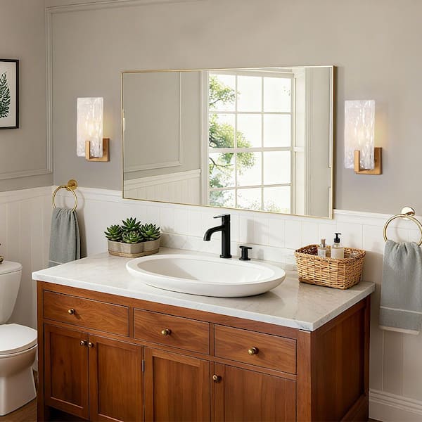 LLHZSY Miraletto 19.53 in. 1-Light Cylinder Brushed Gold Wall