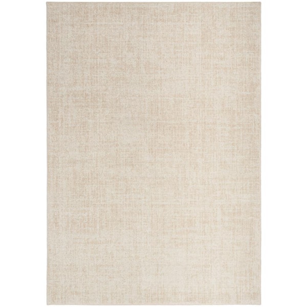 CALVIN KLEIN Currents Ivory Beige 8 ft. x 10 ft. Abstract Contemporary Area Rug