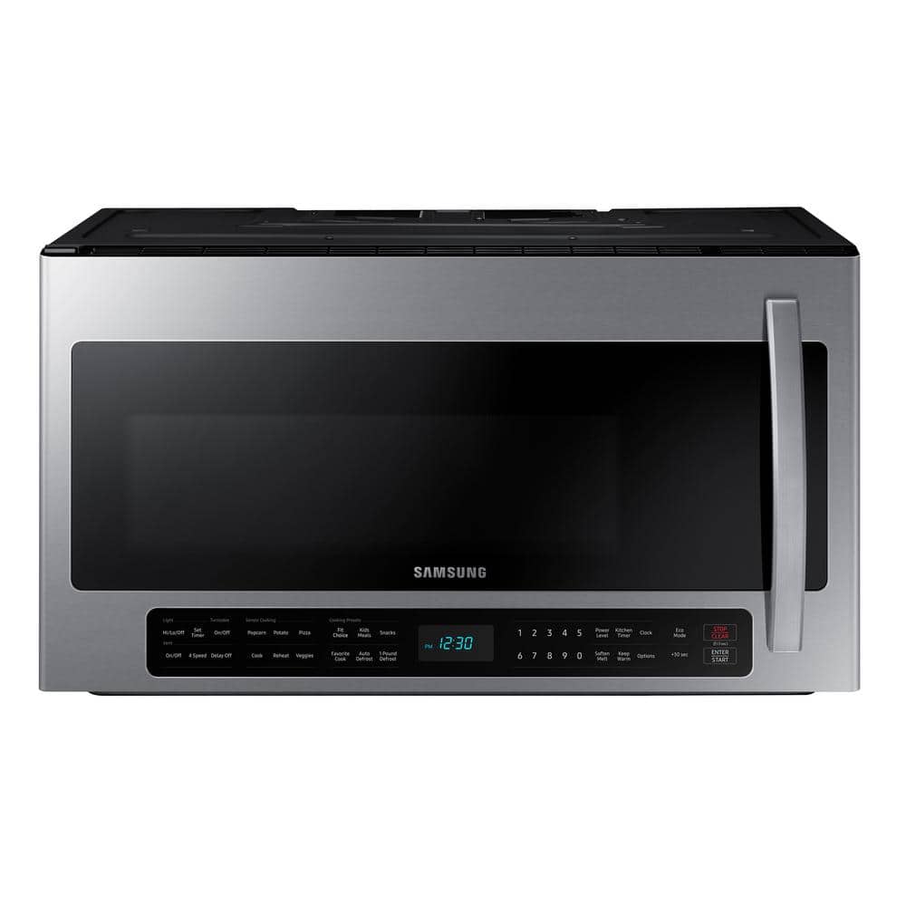 Samsung 2.1 cu. ft. Over-the-Range Microwave with Sensor Cook in Stainless Steel, Fingerprint Resistant Stainless Steel