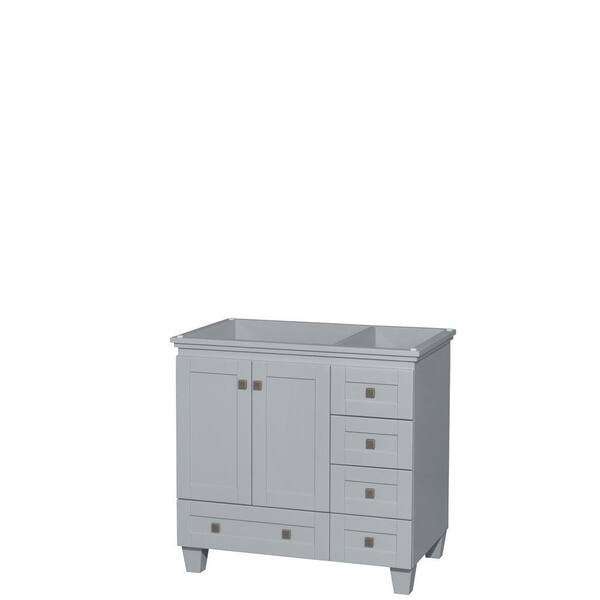 Wyndham Collection Acclaim 36 in. Vanity Cabinet in Oyster Gray