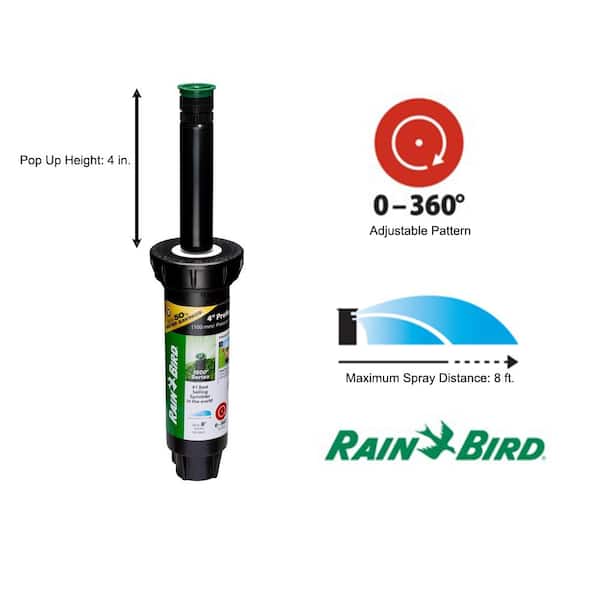1800 Series 4 in. Pop-Up Professional PRS Sprinkler, 0-360° Pattern, Adjustable up to 8 ft. SAM