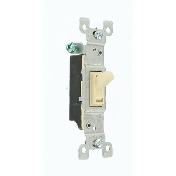 2 Leviton Ivory Heavy Duty Toggle Wall Light Switches 15A S451-I 
