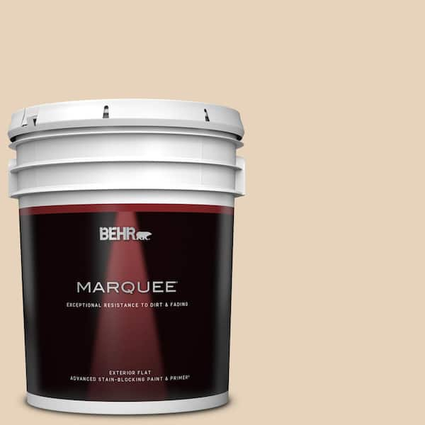 BEHR MARQUEE 5 gal. #ECC-53-1 Mown Hay Flat Exterior Paint & Primer