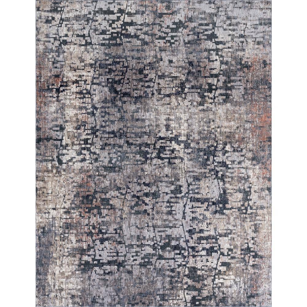 KALATY 9 ft. x 13 ft. Grey Sonoma Tones Area Rug SM-784 1014 - The Home ...