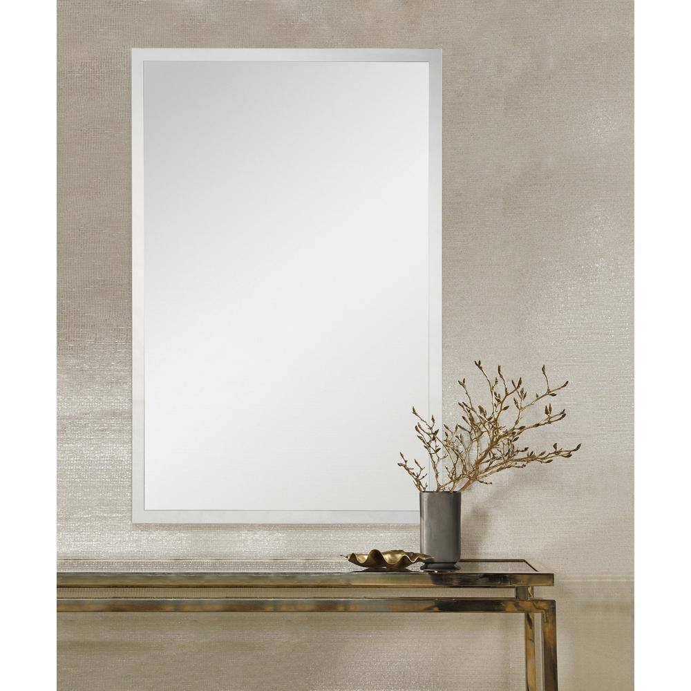 Sleek Rectangular Frameless Glass Wall Mirror