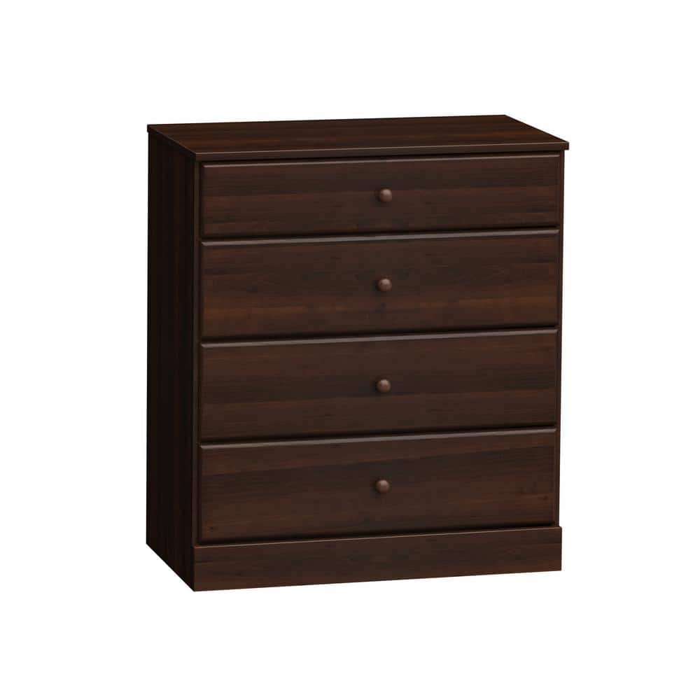 Astrid Espresso 4-Drawer Vertical Wood Dresser