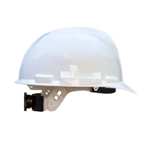 6-Pack, White, Impact Pro Safety Hard Hat, 4 Point Ratchet Suspension
