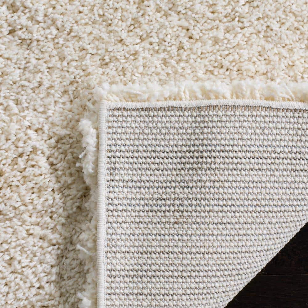 Coastal Comfort Ivory Shag Rug 5'3" x 7'6" Synthetic Blend