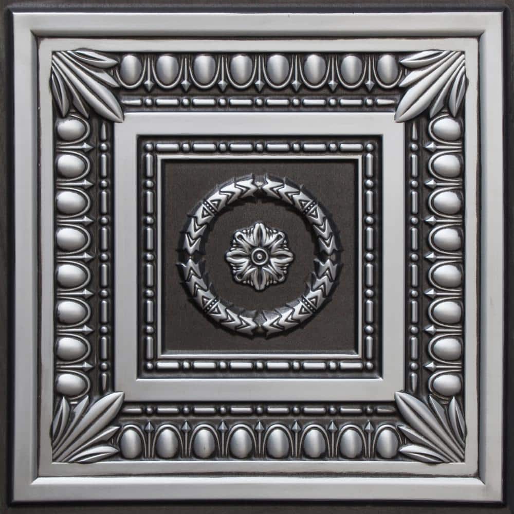 Falkirk Perth Antique Silver 2 ft. x 2 ft. Decorative Rustic Glue Up or Lay In Ceiling Tile (100 sq. ft./case) price history on PriceWatchPro
