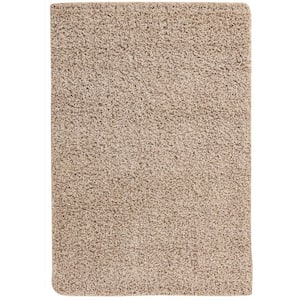 Solid Shag Taupe 4 ft. x 6 ft.Area Rug