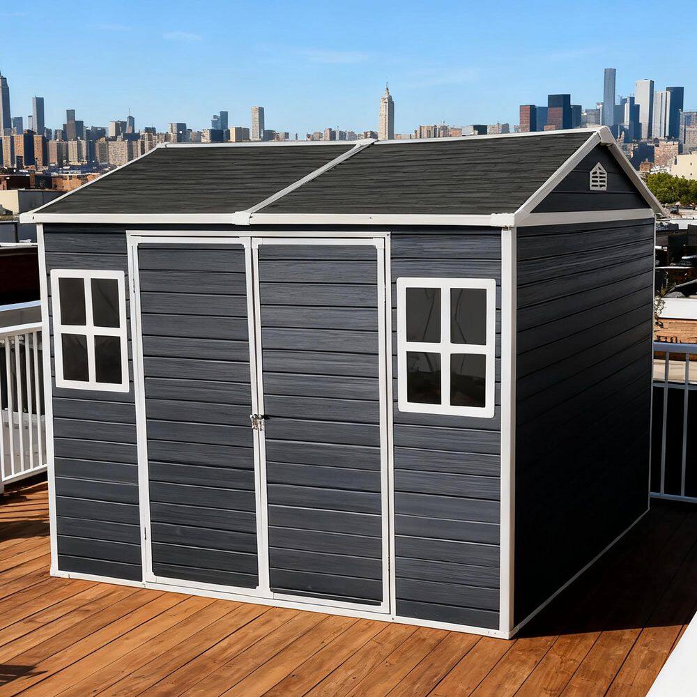8 ft. x 6 ft. Resin Shed with Double Door and Windows (48 sq. ft.) price history on PriceWatchPro