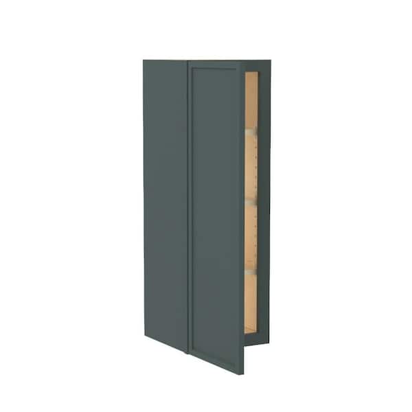 Franklin 15 in. W x 12 in. D x 36 in. H Assembled Plywood Wall Kitchen Cabinet in Verdant Green with Soft Close