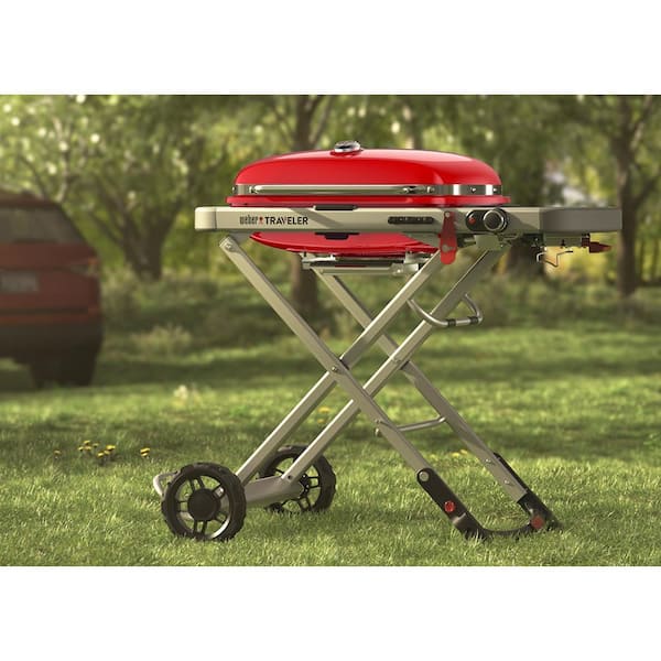 Traveler Portable Propane Gas Grill in Red