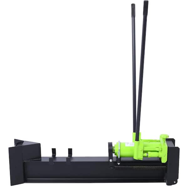 Huluwat 10-Ton Hydraulic Manual Wood Cutter Unit Log Splitter with Built -In Wheels, 0 cc Gas