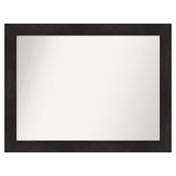 Amanti Art Furniture Espresso 43.75 in. x 33.75 in. Custom Non-Beveled Satin Recycled Polystyrene Bathroom Vanity Wall Mirror