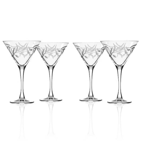 Olive Branch 10 oz. Martini Cocktial Glasses - Set of 4
